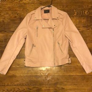 Faux leather jacket with dragon detail on back